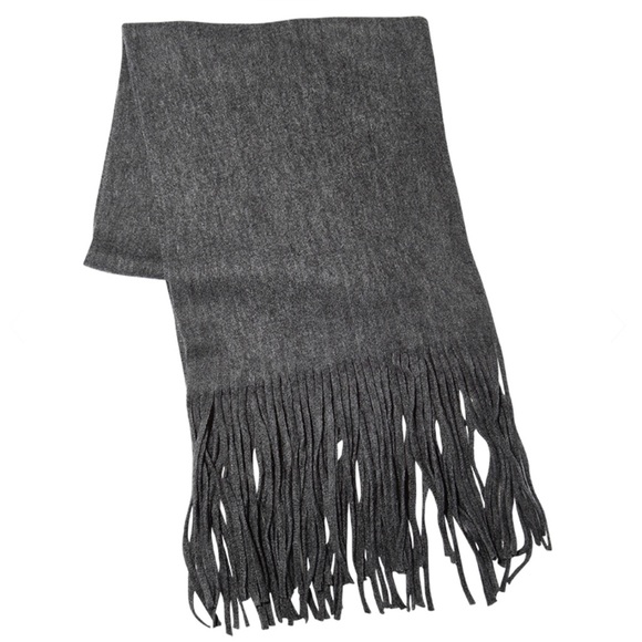 Lucky Brand Unisex Solid Gray Brushed Scarf - Picture 2 of 9